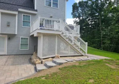 Natural stone stairs made by Modena NH - hardscape contractors near me