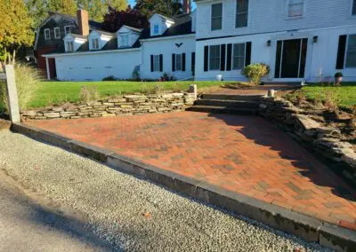 brick exterior entrance made by Modena NH - hardscapes merrimack nh