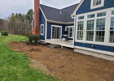 Excavation process for walway project by Modena NH - hardscapes brookline nh