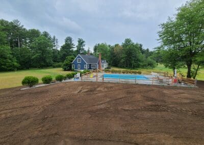 Excavation and swimming pool installation project - fiberglass pools bedford nh