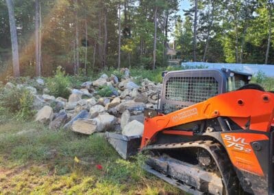 Excavation project with natural big rocks - excavation company near me