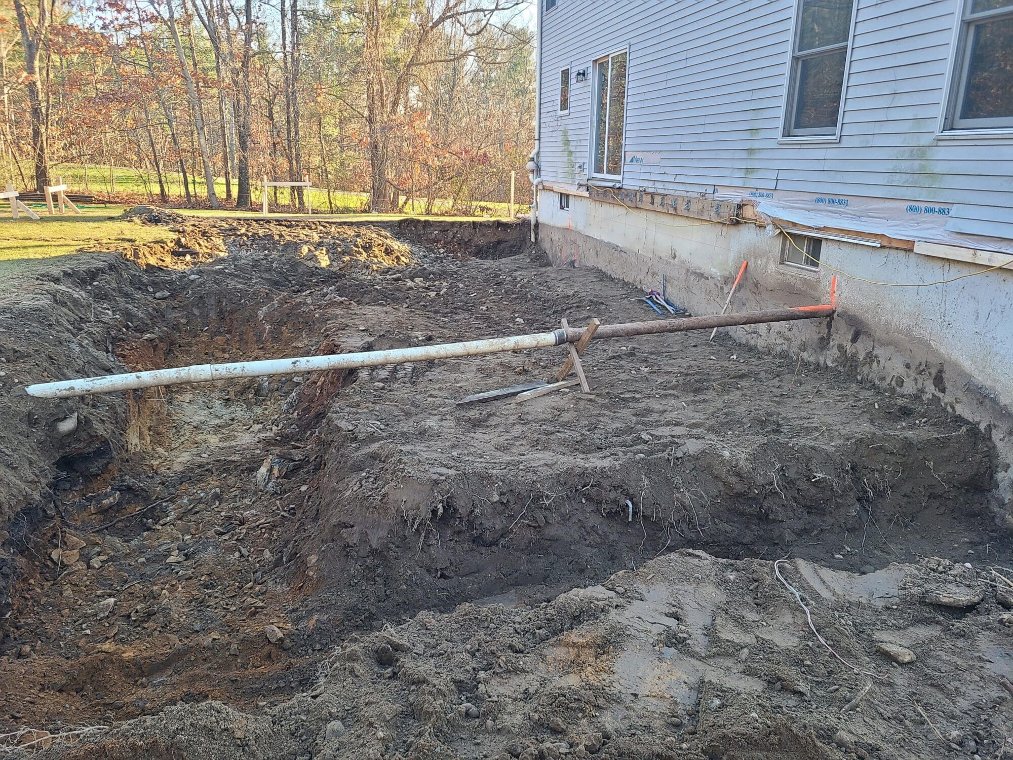 Excavation project in a home - fiberglass pools hudson nh