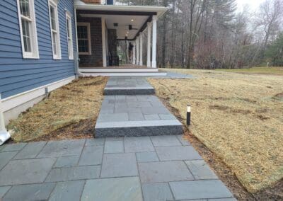 Concrete walkway with little steps - hardscapes merrimack nh