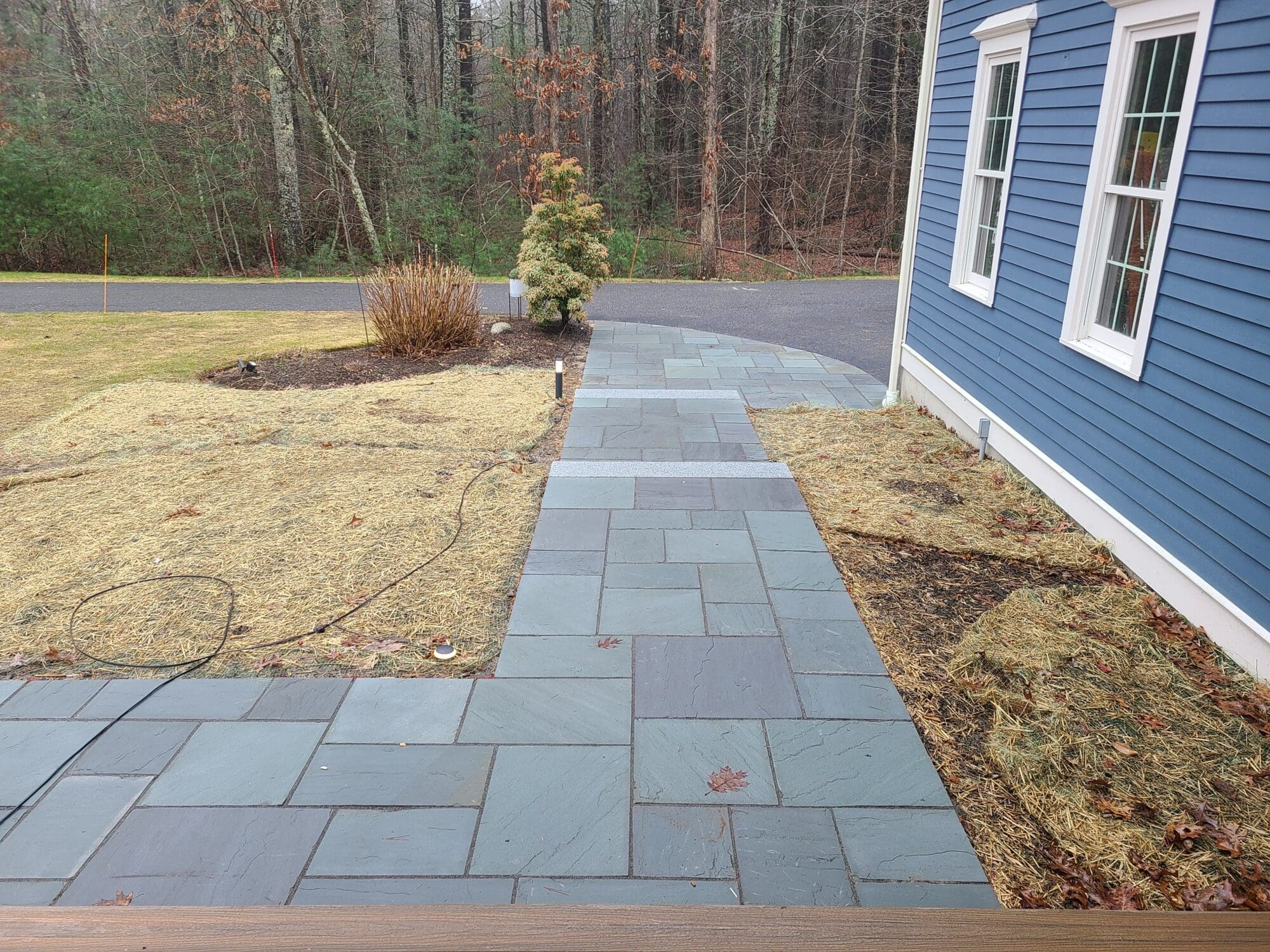 Concrete walkway made by Modena NH - fiberglass pools hampstead nh