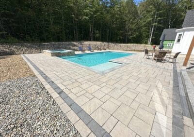 Concrete floors for patio made by Modena NH - hardscapes hollis nh