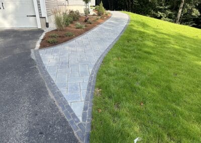 Concrete walkway made by Modena NH - hardscapes hollis nh