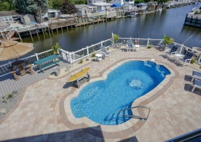 Cancun Sapphire Blue Swimming Pool by Modena NH - fiberglass pools merrimack nh