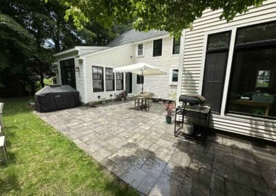 Masonry floor in backyard - excavation brookline nh